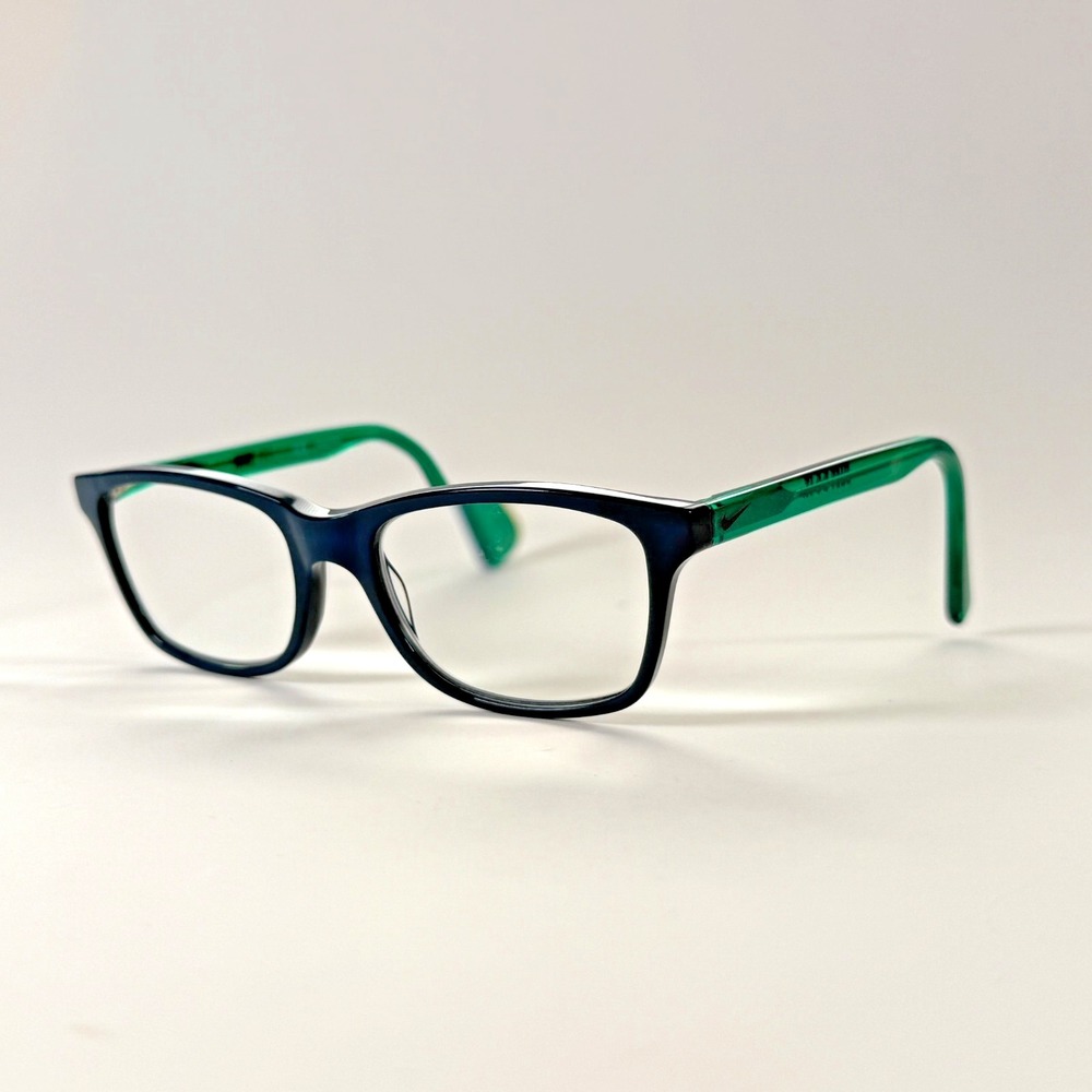 NIKE 5015 444 Eyeglasses Frame Only 48-16-130 Youth‎ Green Black Sports Full Rim